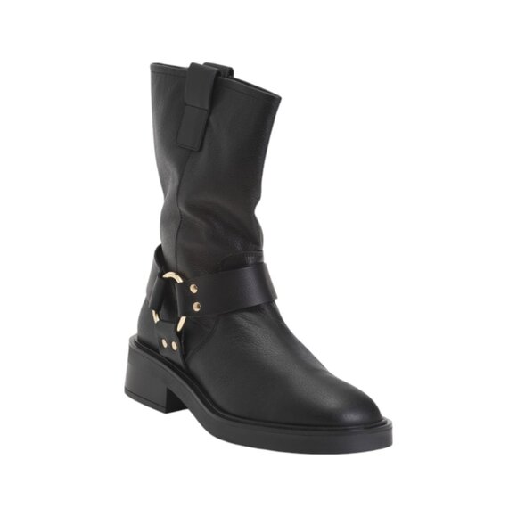 Dune London Shoes - DUNE LONDON Black Leather Pally Booties $59.99 Compare At $120 Help